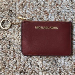Michael Kors change and card wallet with key ring